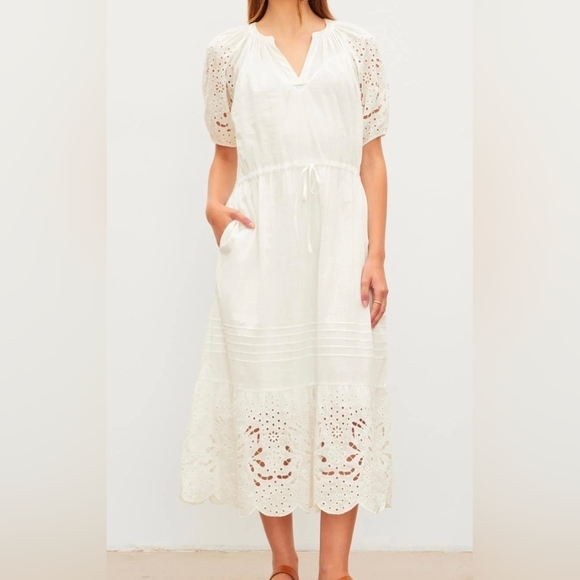 Velvet By Graham & SpencerNadia Embroidered Cotton Lace Dress